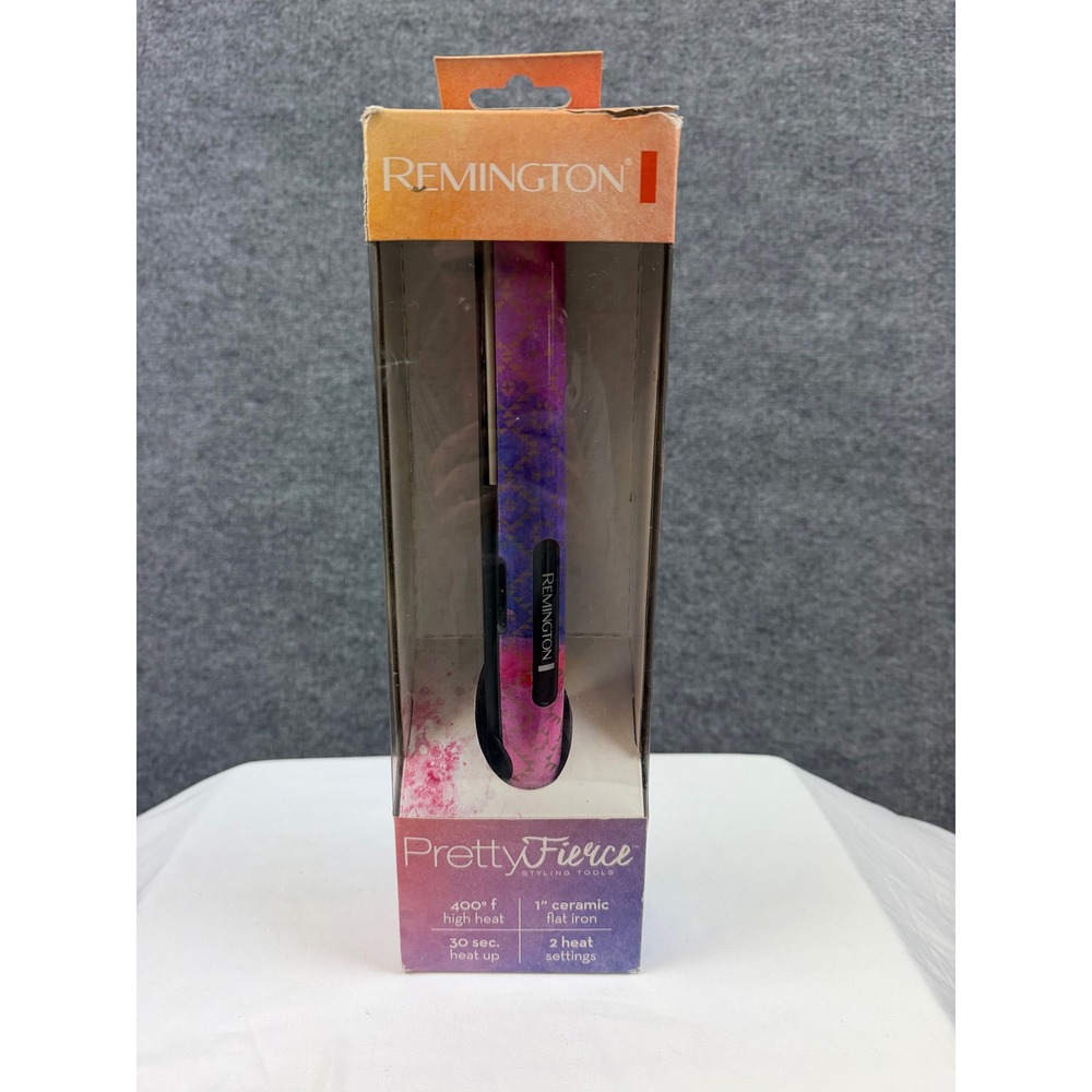 Remington Pretty Fierce 1" Ceramic Flat Iron Purple Pink New Straightener New